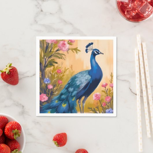 Peacock Feathers Schönes Tier Serviette (Beispiel)