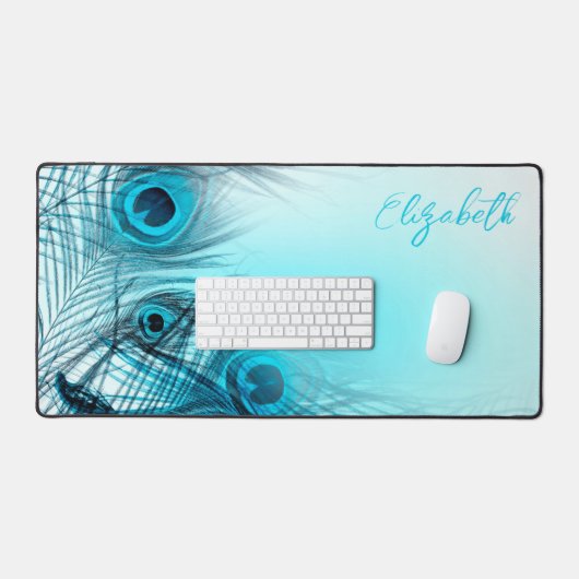 Peacock Feathers Schreibtischunterlage (Tastatur & Maus)