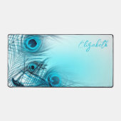 Peacock Feathers Schreibtischunterlage (Vorderseite)