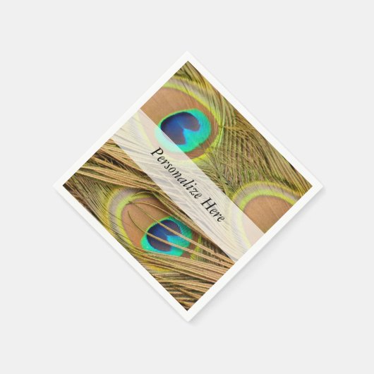 Peacock Feathers Serviette (Ecke)