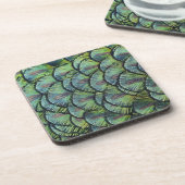 Peacock Feathers Set von 6 Untersetzer (Linke Seite)