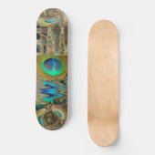 Peacock Feathers Skate Board Skateboard (Vorderseite)