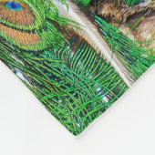 Peacock Feathers Soft Fleecedecke (Ecke)