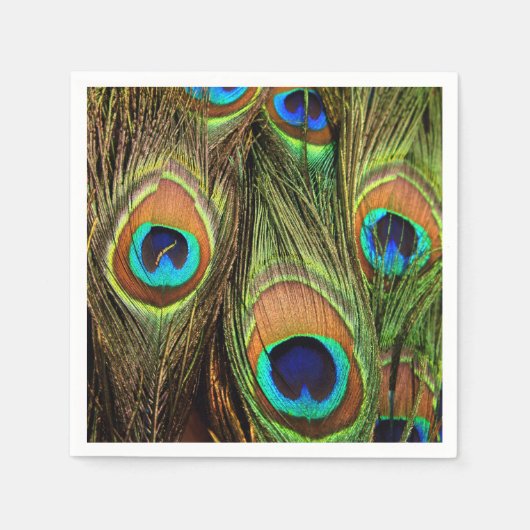 Peacock Feathers Standardpapier Napkins Serviette (Vorderseite)