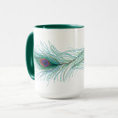 Peacock Feathers Tasse (Vorderseite Links)