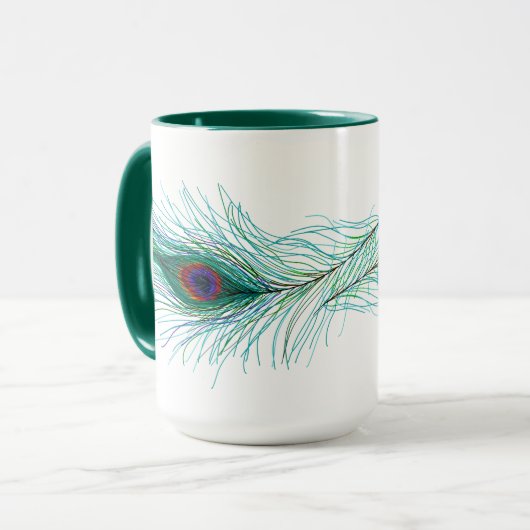 Peacock Feathers Tasse (Vorderseite Links)