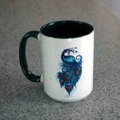 Peacock Feathers Teal Peacocks Tasse
