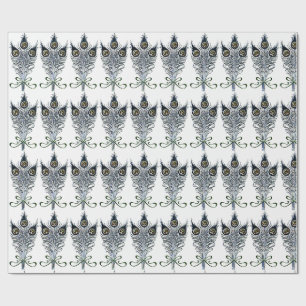 Peacock Feathers Vintages Jugendstil-Design Geschenkpapier