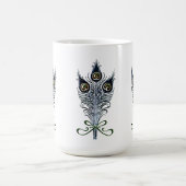Peacock Feathers Vintages Jugendstil-Design Kaffeetasse (Mittel)