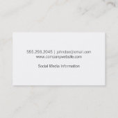 Peacock Feathers Visitenkarte (Rückseite)