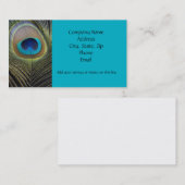 Peacock Feathers Visitenkarte (Vorne/Hinten)