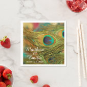 Peacock Feathers Wedding Napkins Serviette (Beispiel)