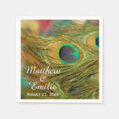 Peacock Feathers Wedding Napkins Serviette (Vorderseite)