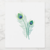 Peacock Feathers Weinetikett (Einzelnes Label)