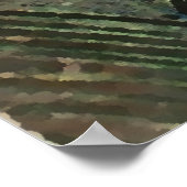 Peacock Feathers with Rocks Poster (Ecke)