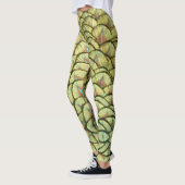 Peacock Feathers Yellow Pattern Legging Leggings (Links)