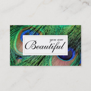 Peacock Fether Du bist ein schöner Makeup-Künstler Visitenkarte