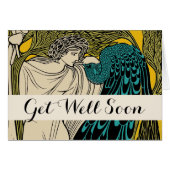 Peacock Fine Art Bird Nouveau (Vorderseite (Horizontal))