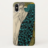 Peacock Fine Art Bird Nouveau Case-Mate iPhone Hülle (Rückseite)