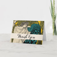 Peacock Fine Art Bird Nouveau