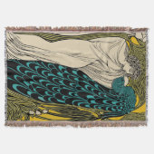 Peacock Fine Art Bird Nouveau Decke (Vorderseite)