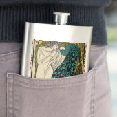 Peacock Fine Art Bird Nouveau Flachmann (Beispiel)