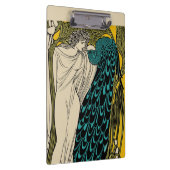 Peacock Fine Art Bird Nouveau Klemmbrett (Rechts)