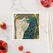 Peacock Fine Art Bird Nouveau Serviette (Beispiel)