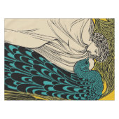Peacock Fine Art Bird Nouveau Tischdecke (Vorderseite (Horizontal))