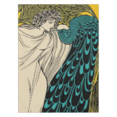 Peacock Fine Art Bird Nouveau Tischdecke (Vorderseite)