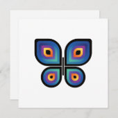 Peacock Flame Butterfly Feiertagskarte (Vorne/Hinten)