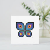 Peacock Flame Butterfly Feiertagskarte (Stehend Vorderseite)