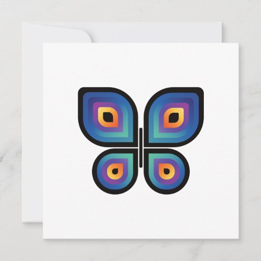 Peacock Flame Butterfly Feiertagskarte (Vorderseite)