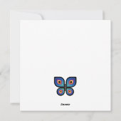 Peacock Flame Butterfly Feiertagskarte (Rückseite)