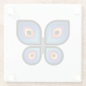 Peacock Flame Butterfly Glasuntersetzer (Rückseite)