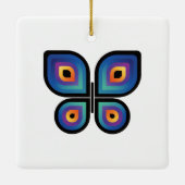 Peacock Flame Butterfly Keramikornament (Rückseite)