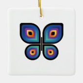 Peacock Flame Butterfly Keramikornament (Vorderseite)