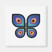 Peacock Flame Butterfly Magnet (Vorne)