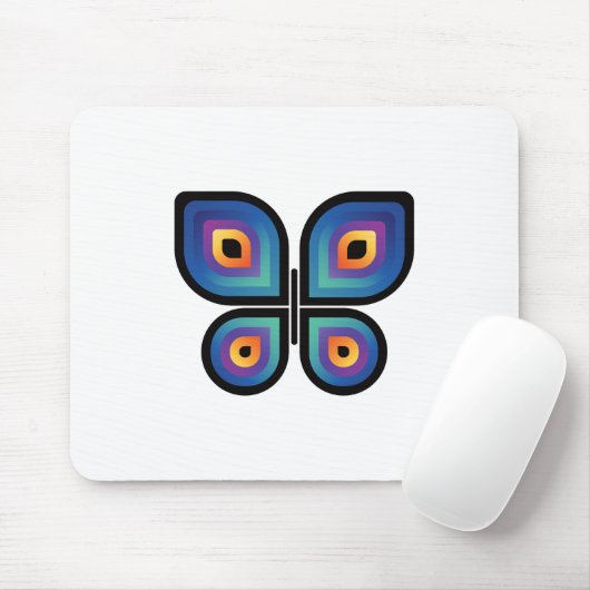 Peacock Flame Butterfly Mousepad (Mit Mouse)