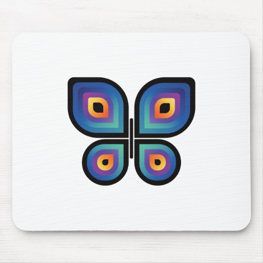 Peacock Flame Butterfly Mousepad (Vorne)