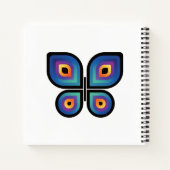 Peacock Flame Butterfly Notizblock (Rückseite)