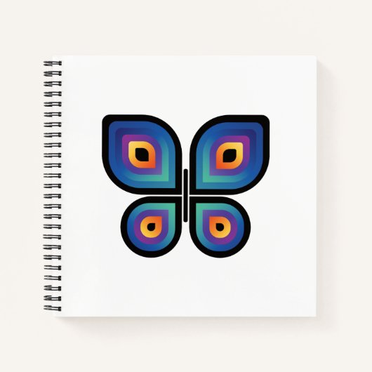 Peacock Flame Butterfly Notizblock (Vorderseite)