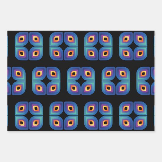 Peacock Flame (Pattern) Geschenkpapier Set (Vorderseite 3)