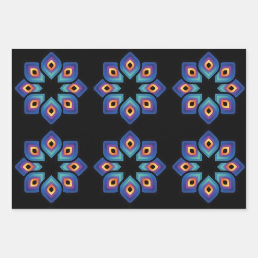 Peacock Flame (Pattern) Geschenkpapier Set (Vorderseite 2)