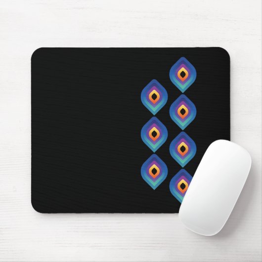 Peacock Flame (Vertical) Mousepad (Mit Mouse)