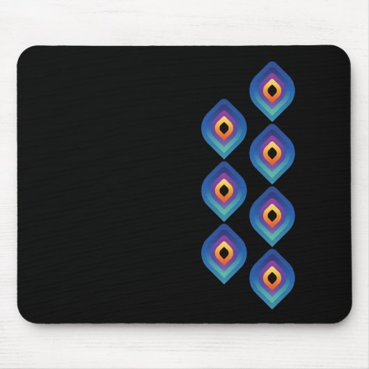 Peacock Flame (Vertical) Mousepad (Vorne)