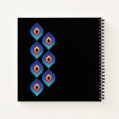 Peacock Flame (Vertical) Notizblock (Rückseite)