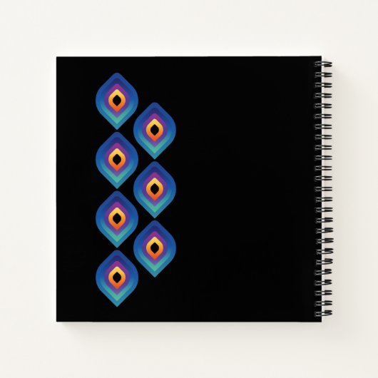 Peacock Flame (Vertical) Notizblock (Rückseite)