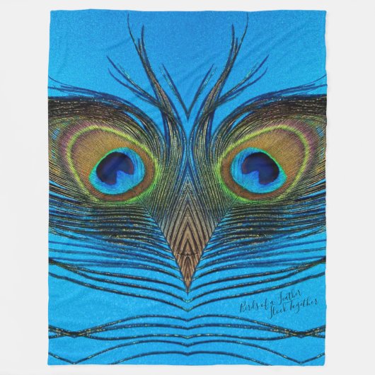 Peacock Fleecedecke (Vorderseite)