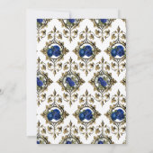 Peacock Floral Baby oder Brautparty per Mail Einladung (Rückseite)